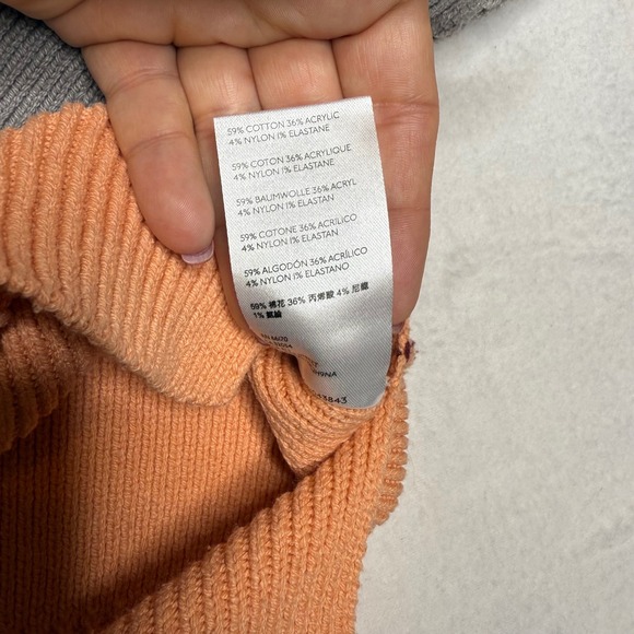 Free People Easy Street Crop Pullover Sweater Maroon Peach Grey Size Small - Picture 5 of 8